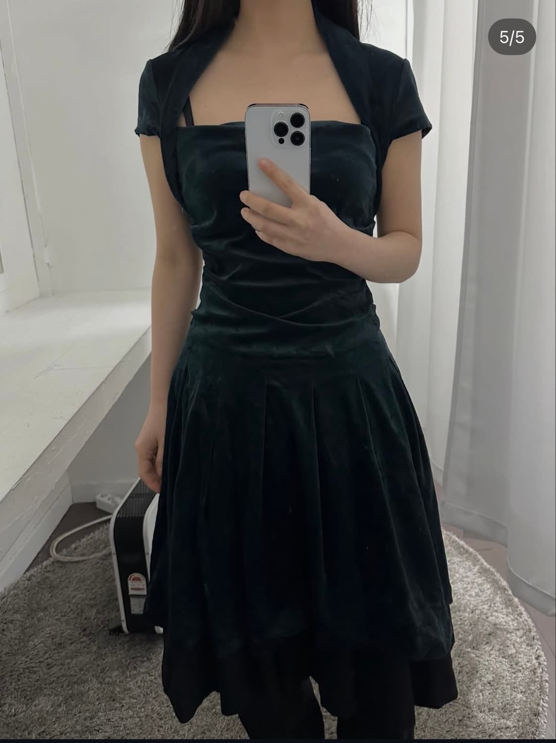 sofia ctu velvet design mini dress 상품이미지5