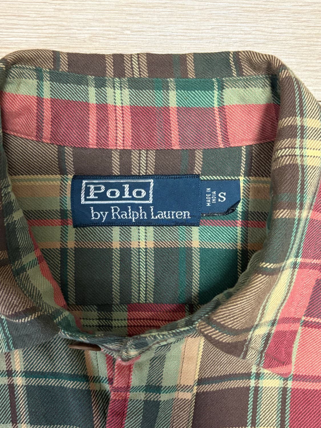 폴로랄프로렌 레더 패치 체크 셔츠 상품이미지3