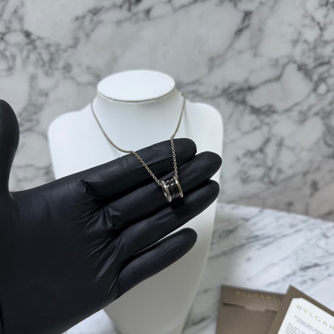 A / OS 불가리 세이브 더 칠드런 네크리스 목걸이 블랙 상품이미지3