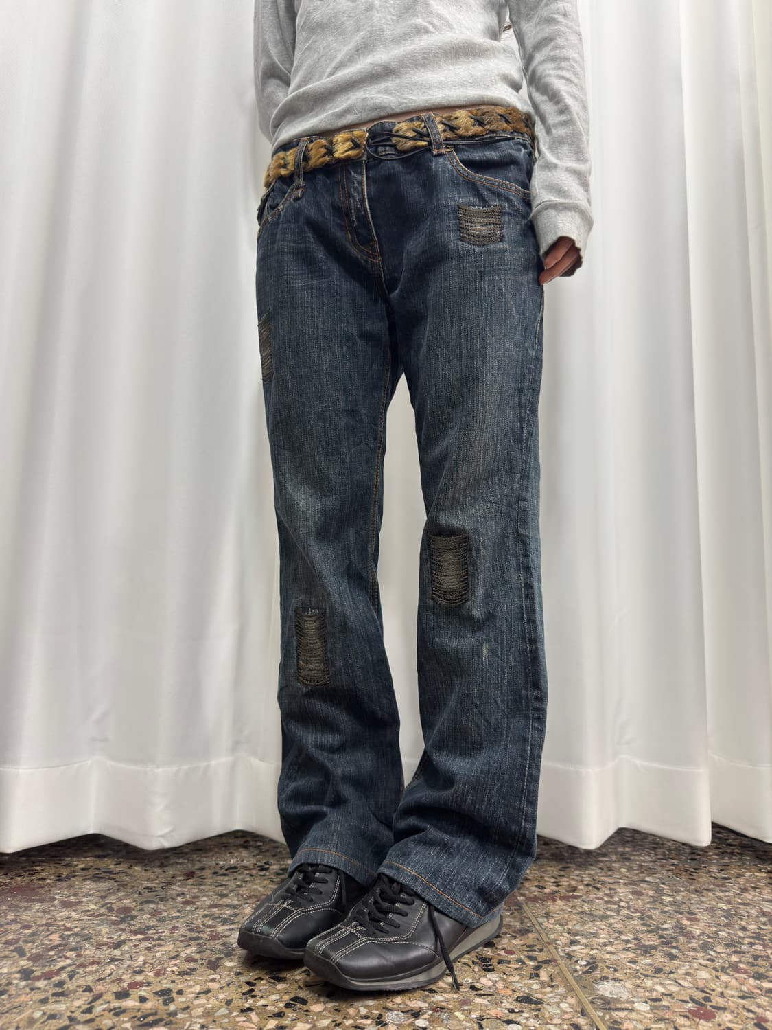 fur eyelet belt  상품이미지3