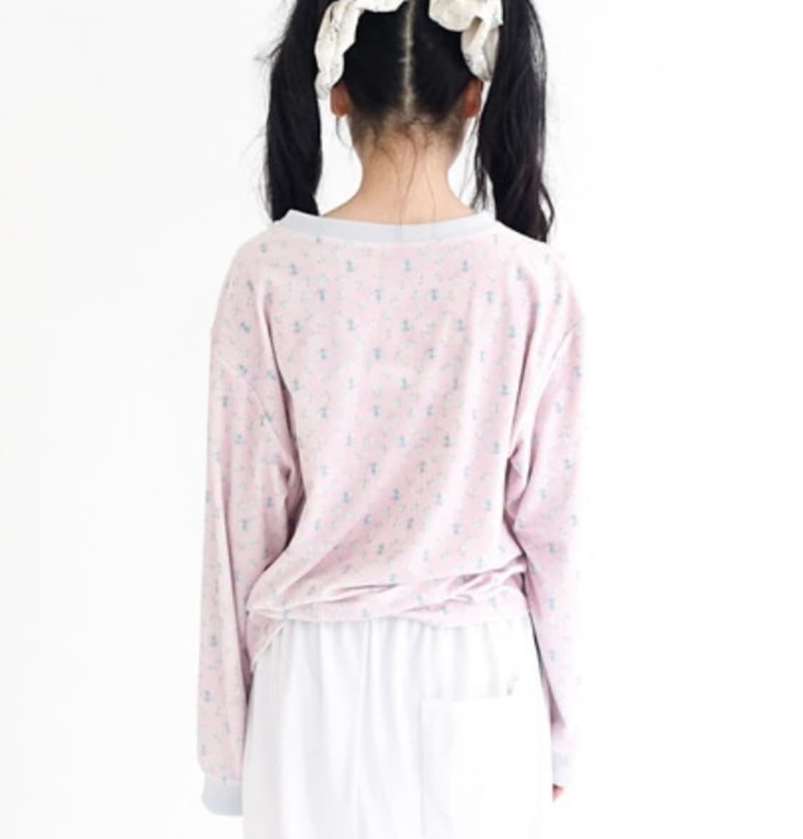 샵페어리 V neck terry shirt 롱슬리브 브이넥 핑크 상품이미지2