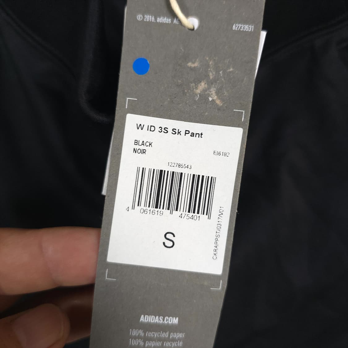 미사용 새제품)아디다스 adidas 3S 여성용 블랙 팬츠 S 상품이미지5
