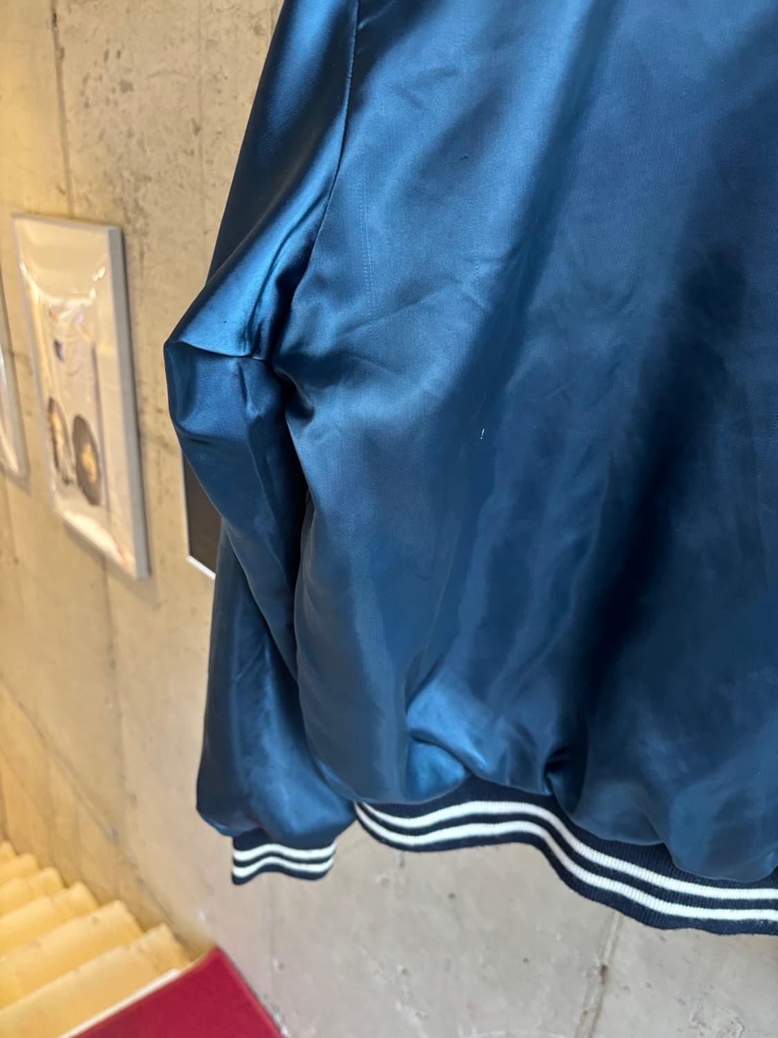 80s BIRDIE NY Nylon Stadium Jacket (M) 상품이미지5