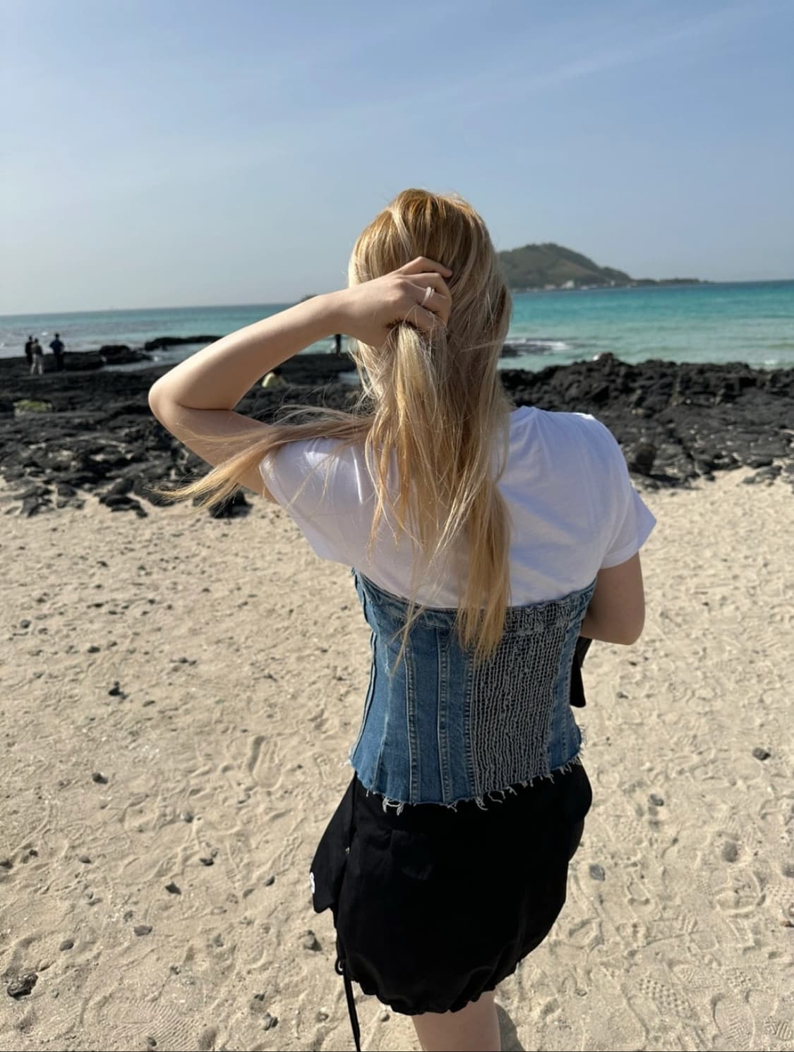 착샷o) 자라 데님 크롭 뷔스티에 상품이미지5