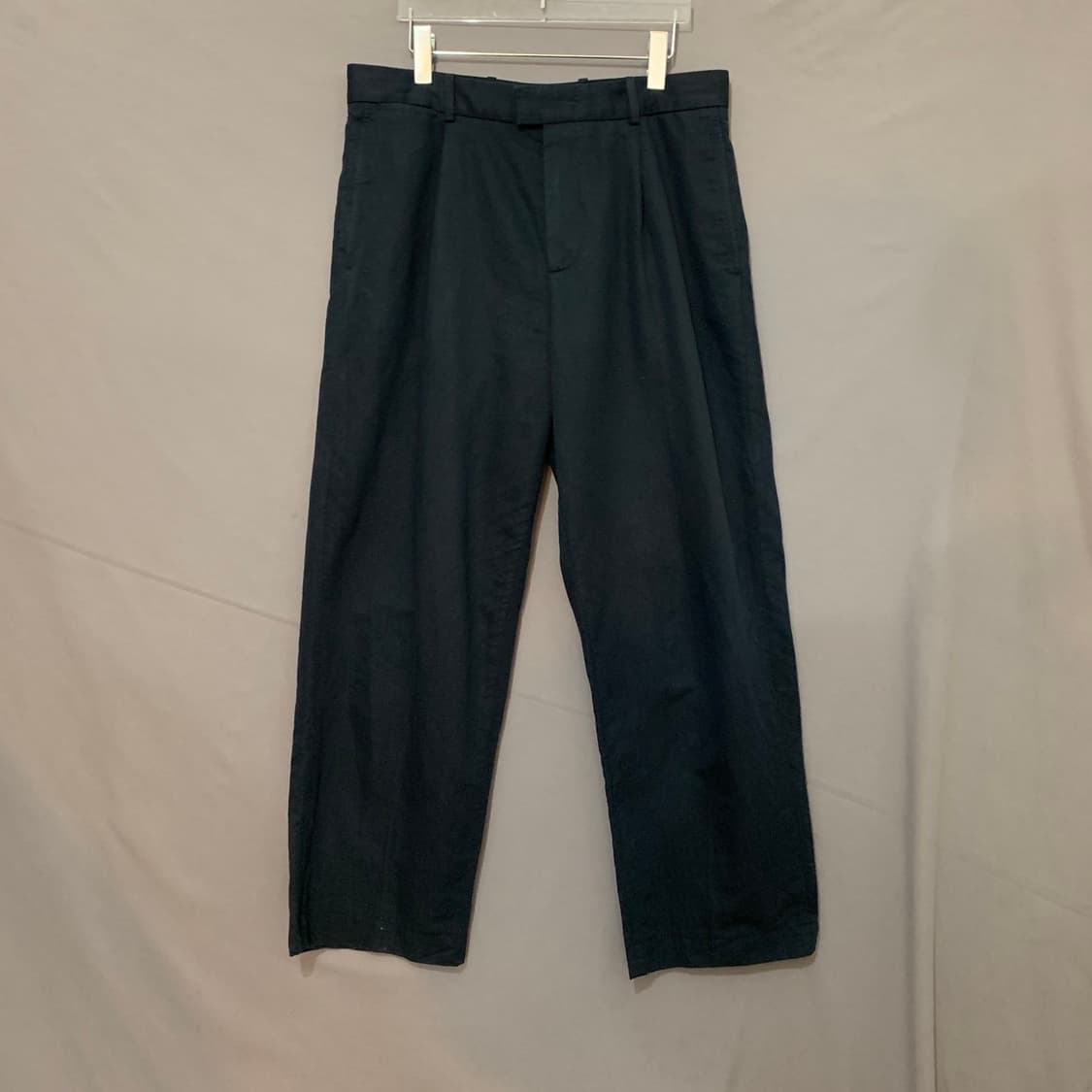 34인치 COS 코스 원턱 린넨 세미 와이드 팬츠 바지 상품이미지1