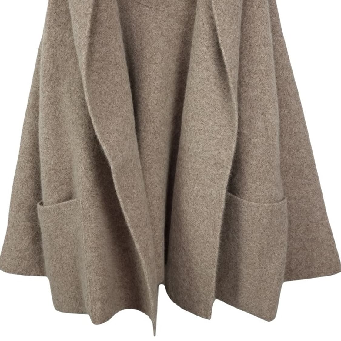 [OILILY] 오일리 오버핏 오픈 후드 모직 코트 베이지 P01128 상품이미지5