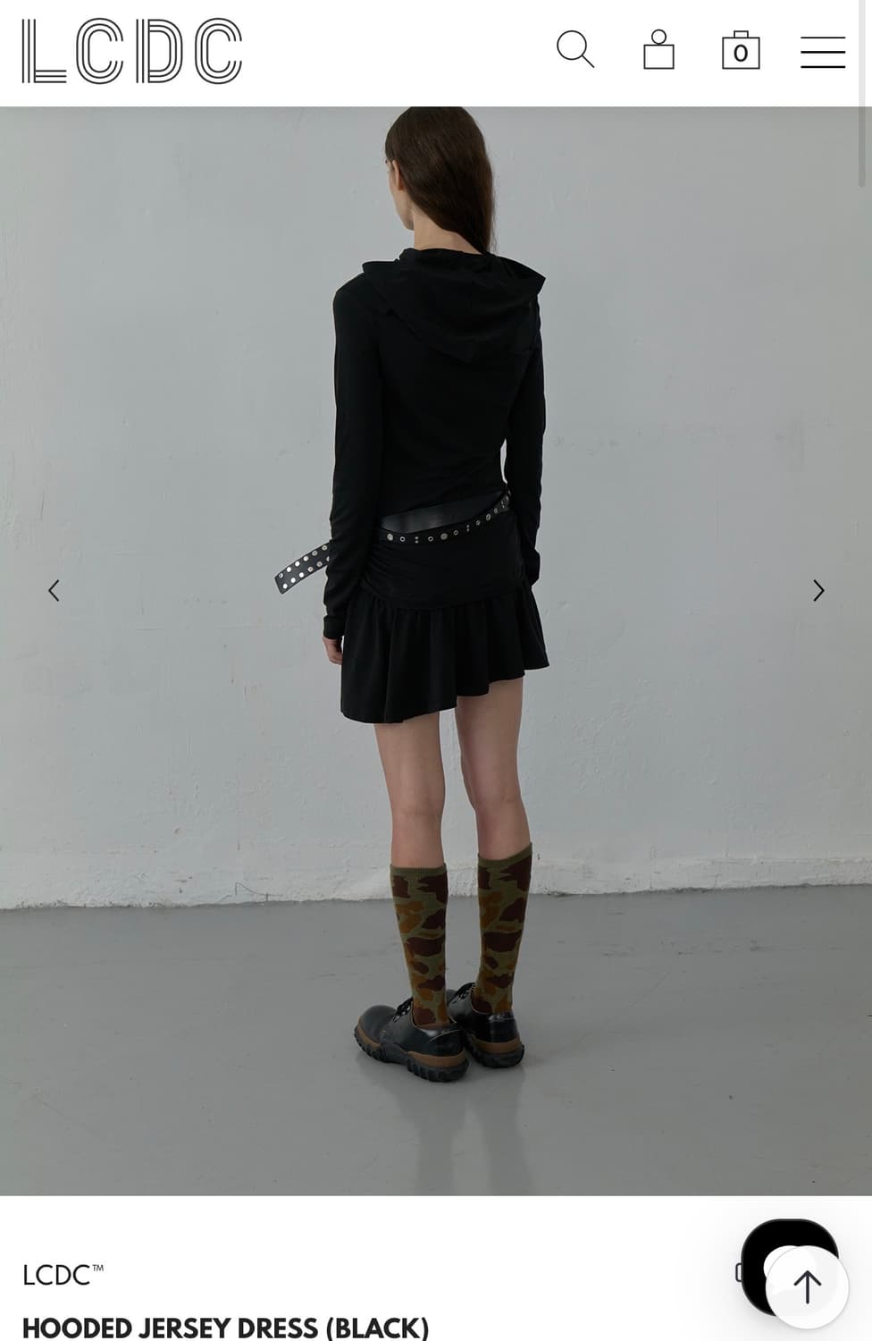 LCDC tm) Hooded Jersey Dress BK M 상품이미지2