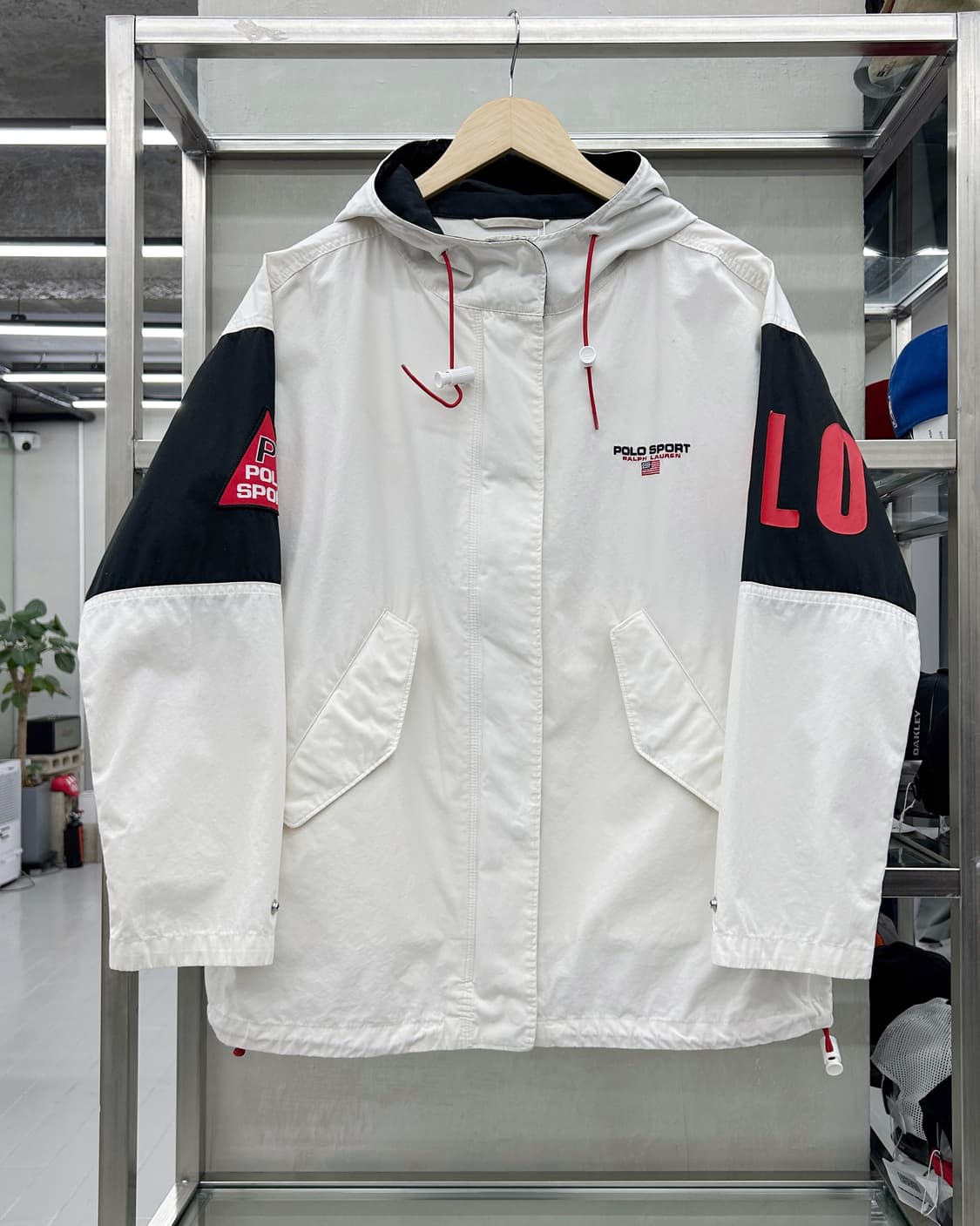 폴로 스포츠 엠브로이드 코튼쉘 후드 자켓 상품이미지1