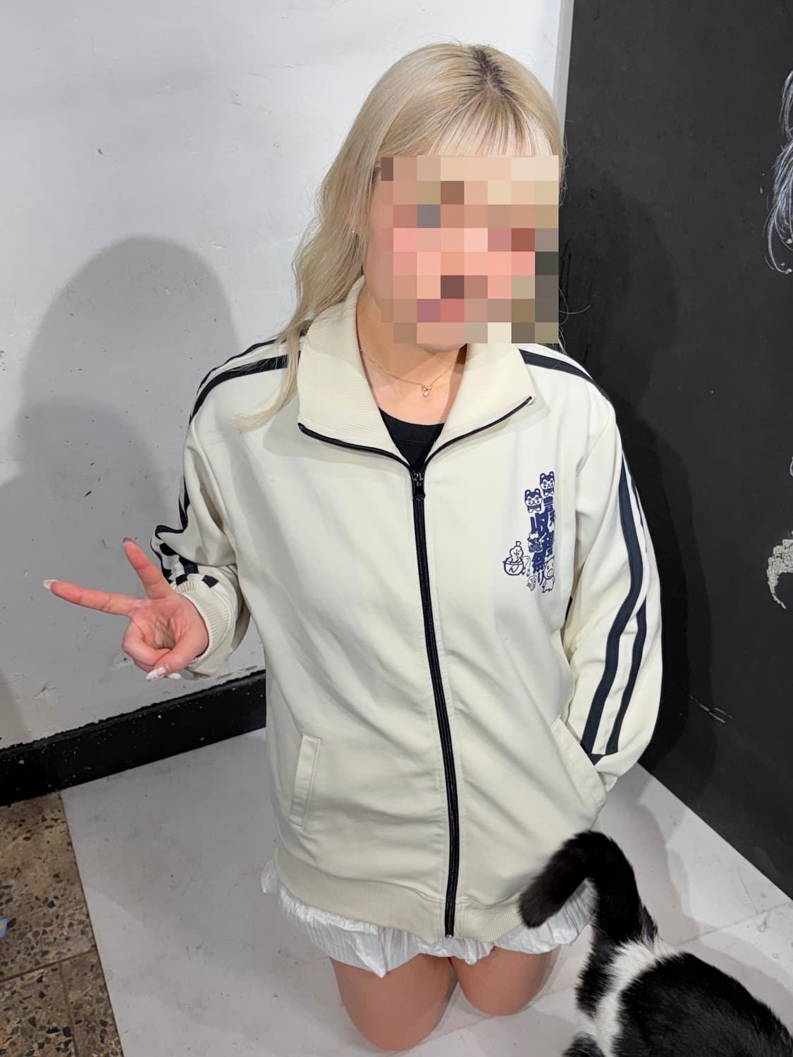 JPN 일본 브랜드 부덴 쇼우텐 히메 갸루 캐릭터 아이보리 져지 M 상품이미지1