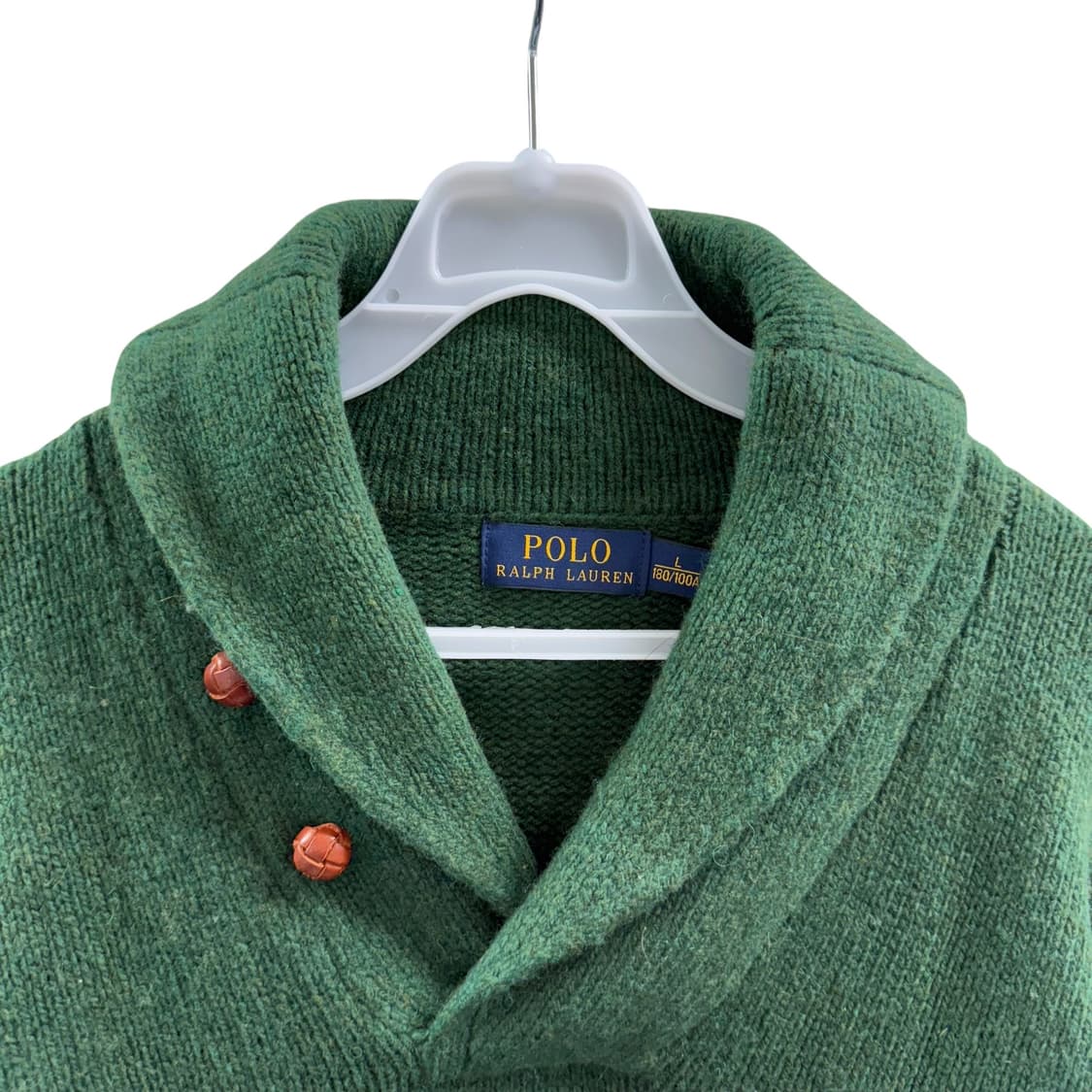 [L] 폴로 그린 숄 카라 니트 상품이미지5