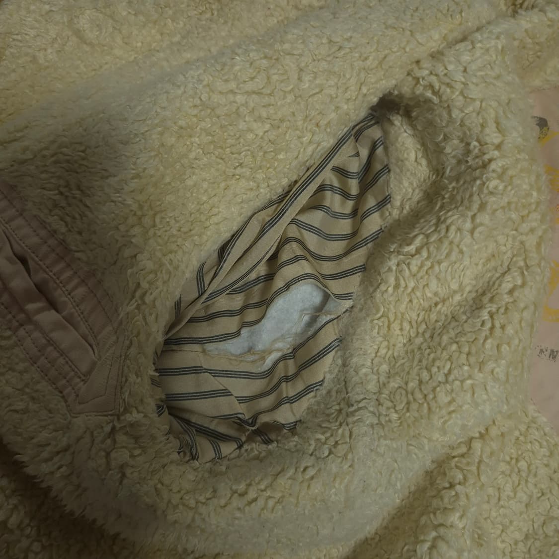 디젤 체크 브라운 쉐르파 코트 상품이미지7