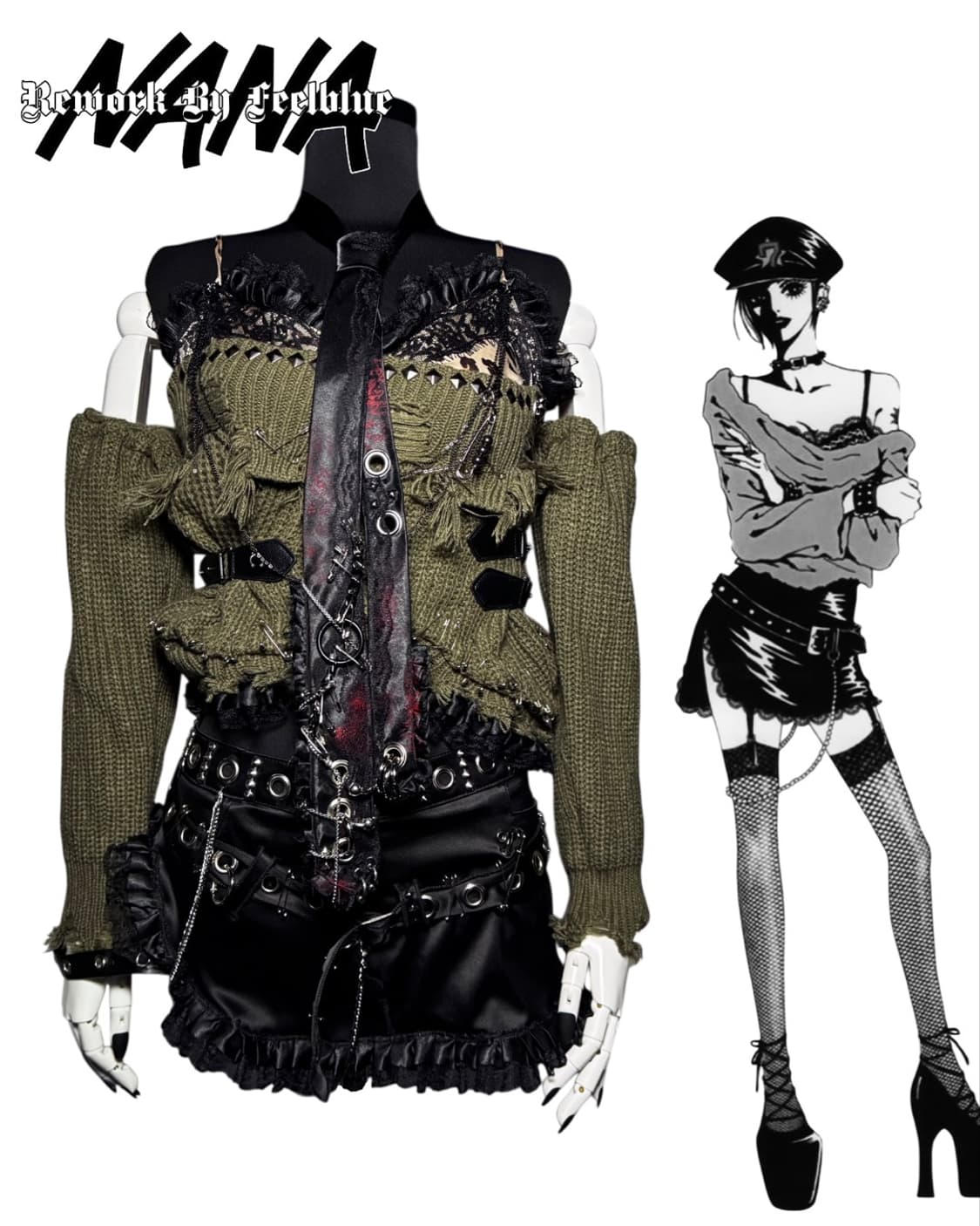 REWORK 032  CHAIN BURN GRUNGE PUNK SET 상품이미지9