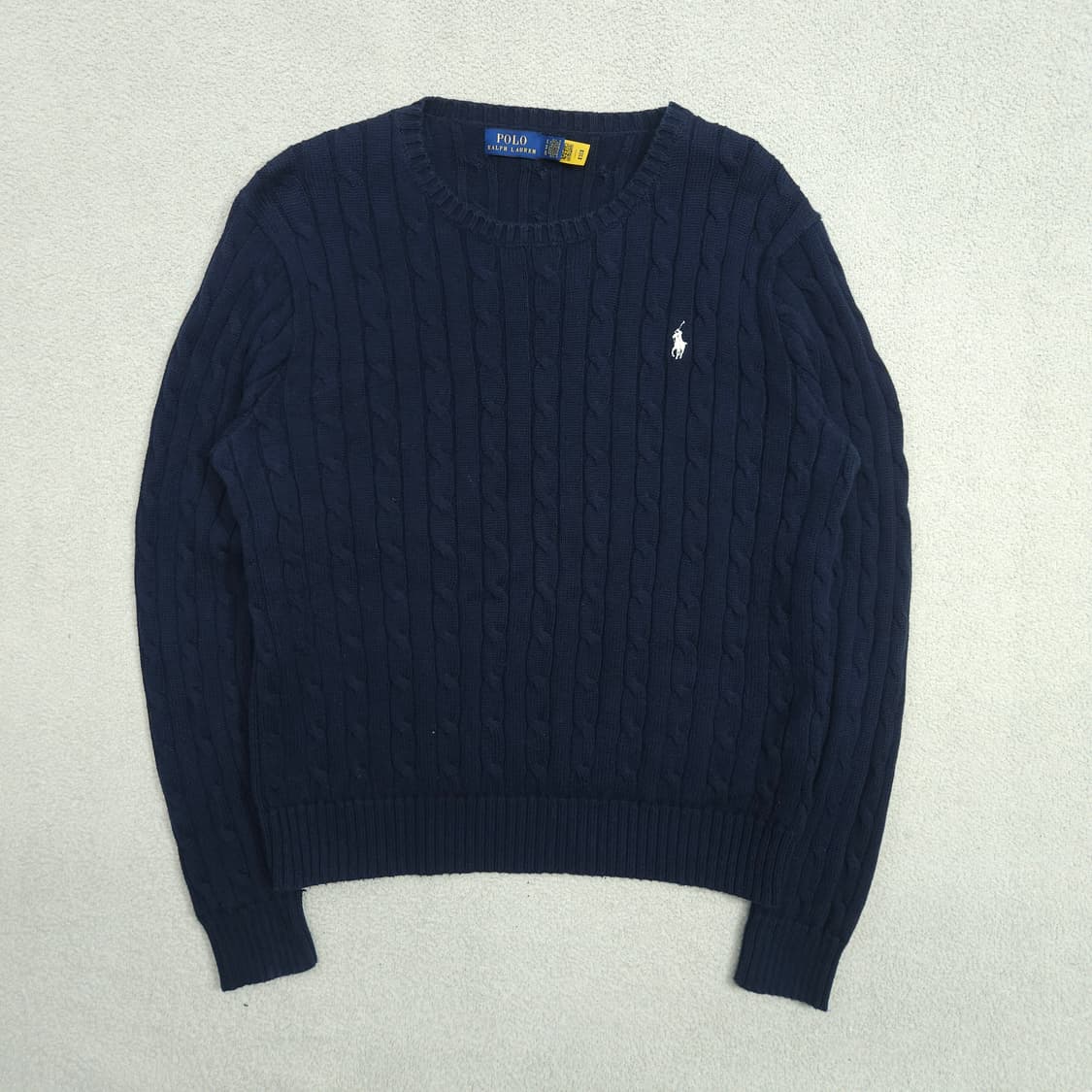 폴로 랄프 로렌 신형 QR 케이블 니트 XL 네이비 상품이미지2