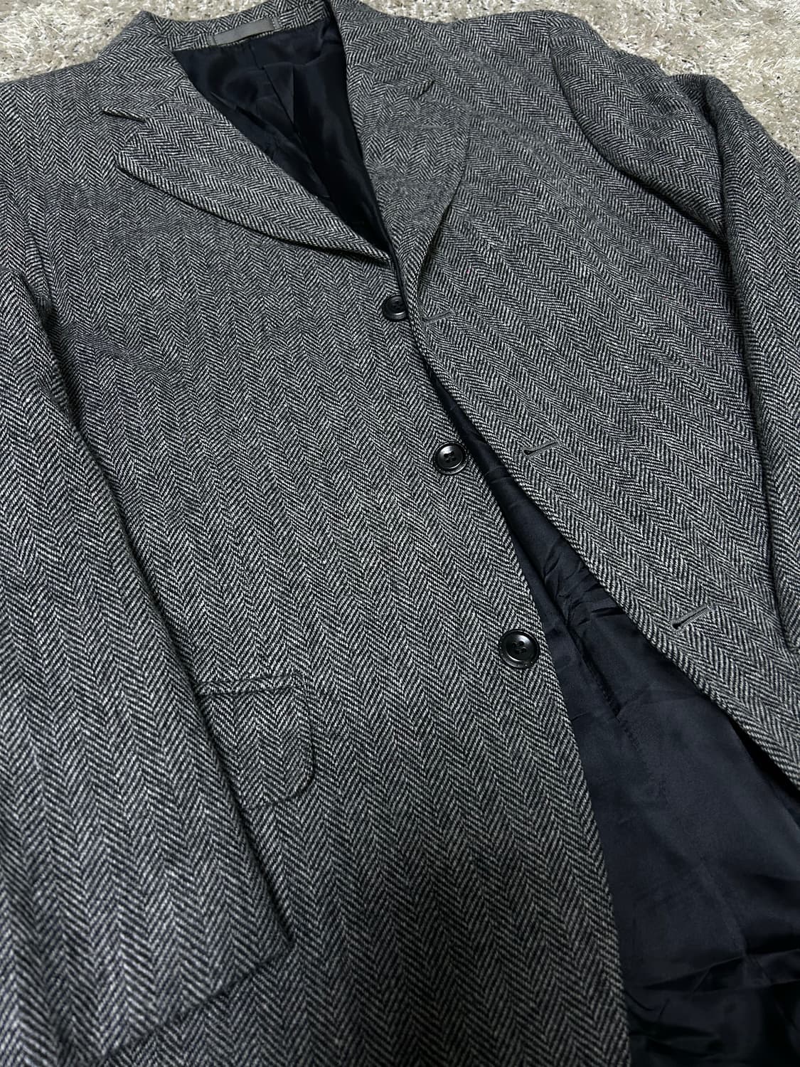 일제 헤링본 블레이저 사이즈 105~110 상품이미지2