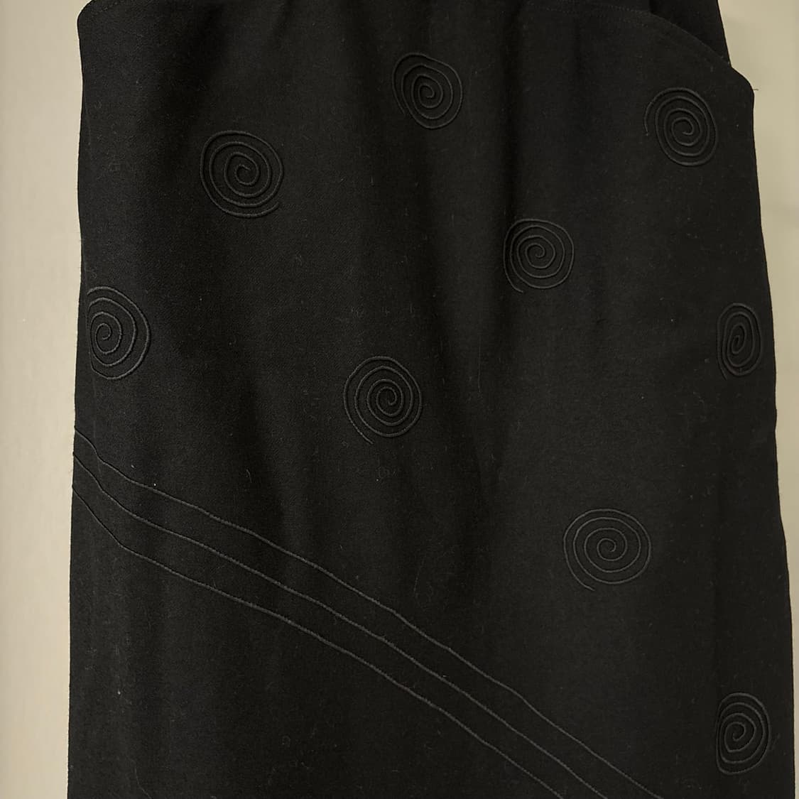 Italy pure wool skirt black 상품이미지3