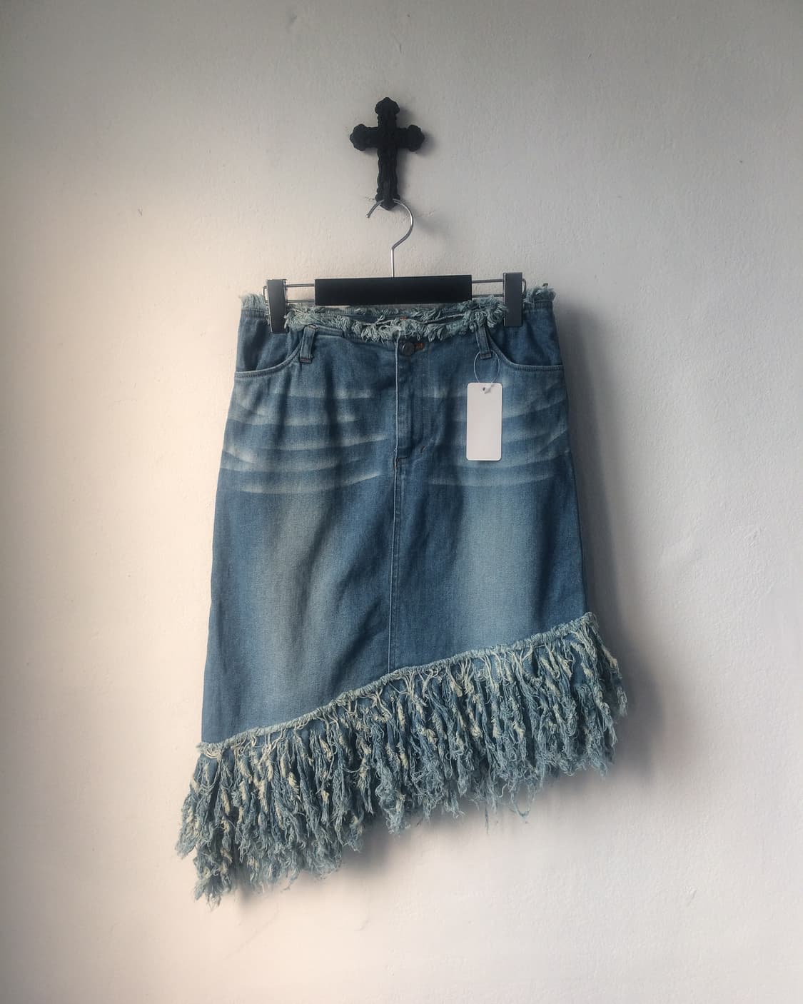 Fringe unbalanced midi skirt 상품이미지2