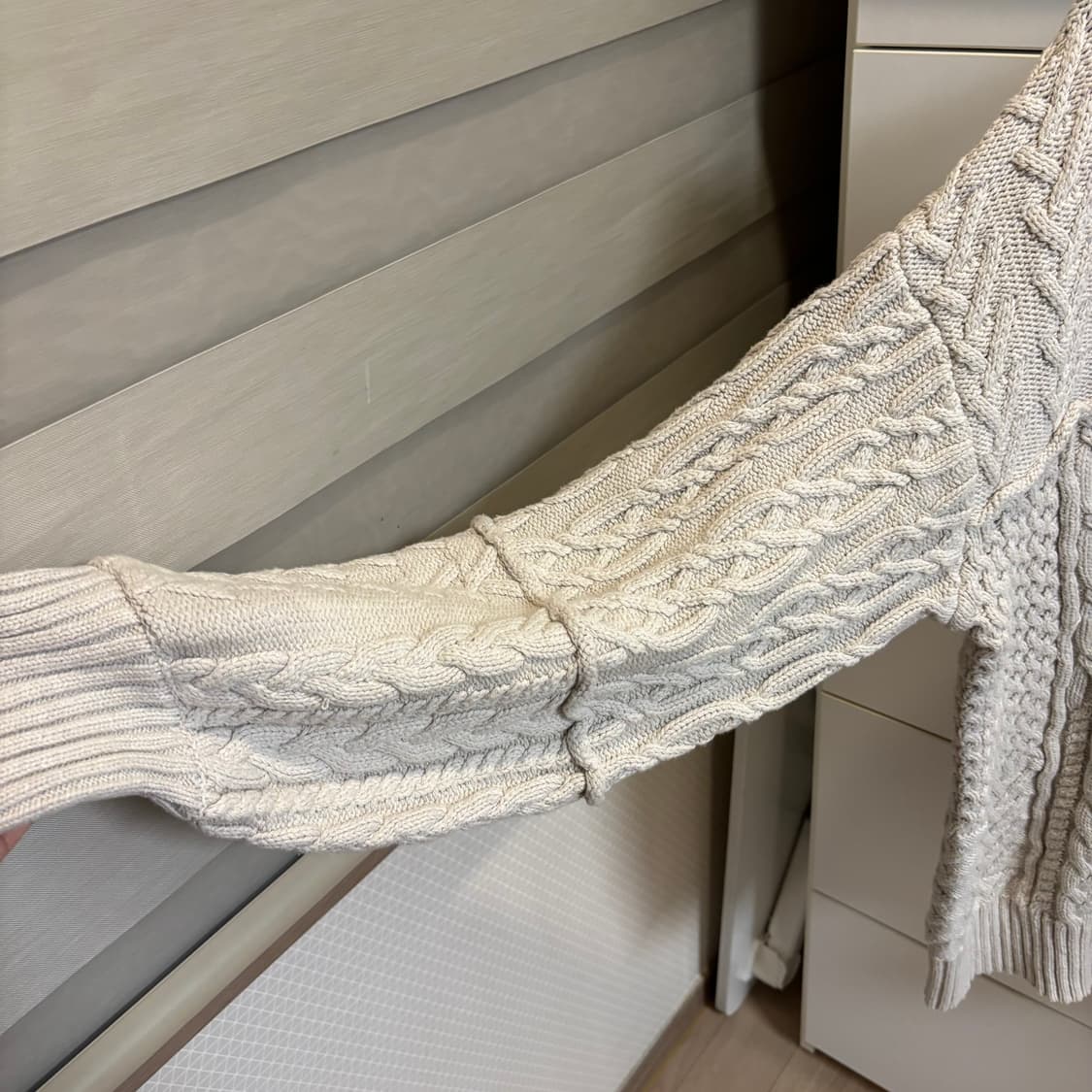 PAGEBOY 오버핏 꽈배기 포근 짜임 면 가디건 상품이미지6