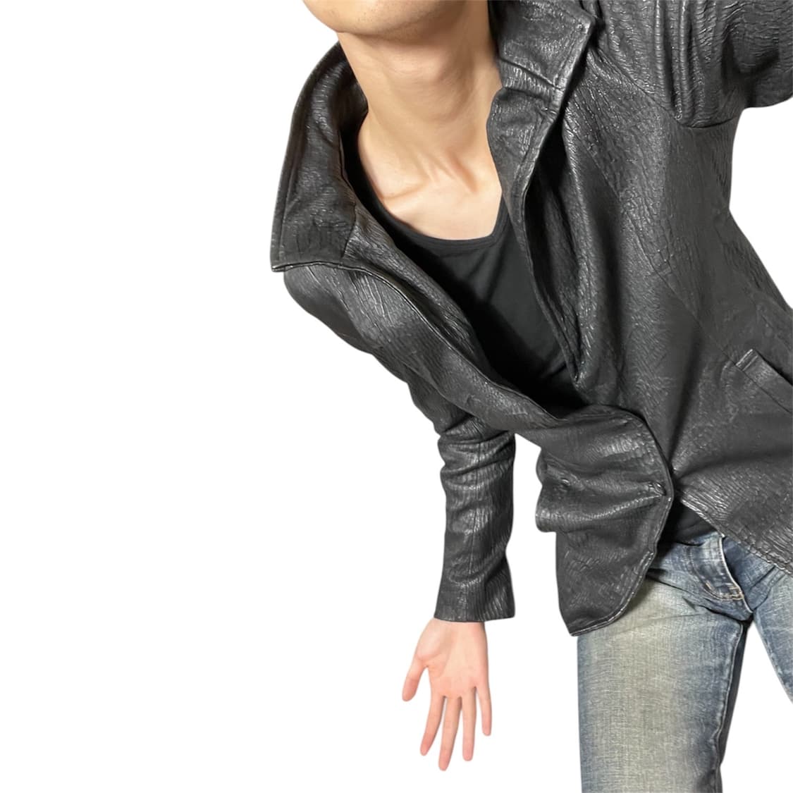 tornado mart python leather blazer 상품이미지2