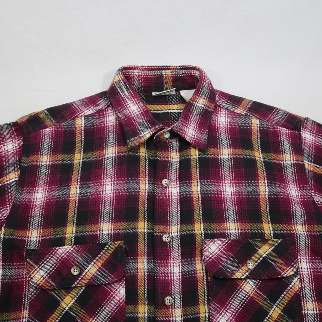 (착용컷) 90's FIVE BROTHER 체크 셔츠 (남성용 L) 상품이미지5