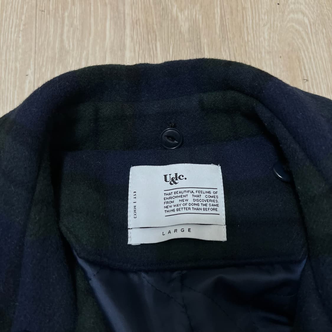 유앤엘씨 남성 더플 코트 L/100  상품이미지4
