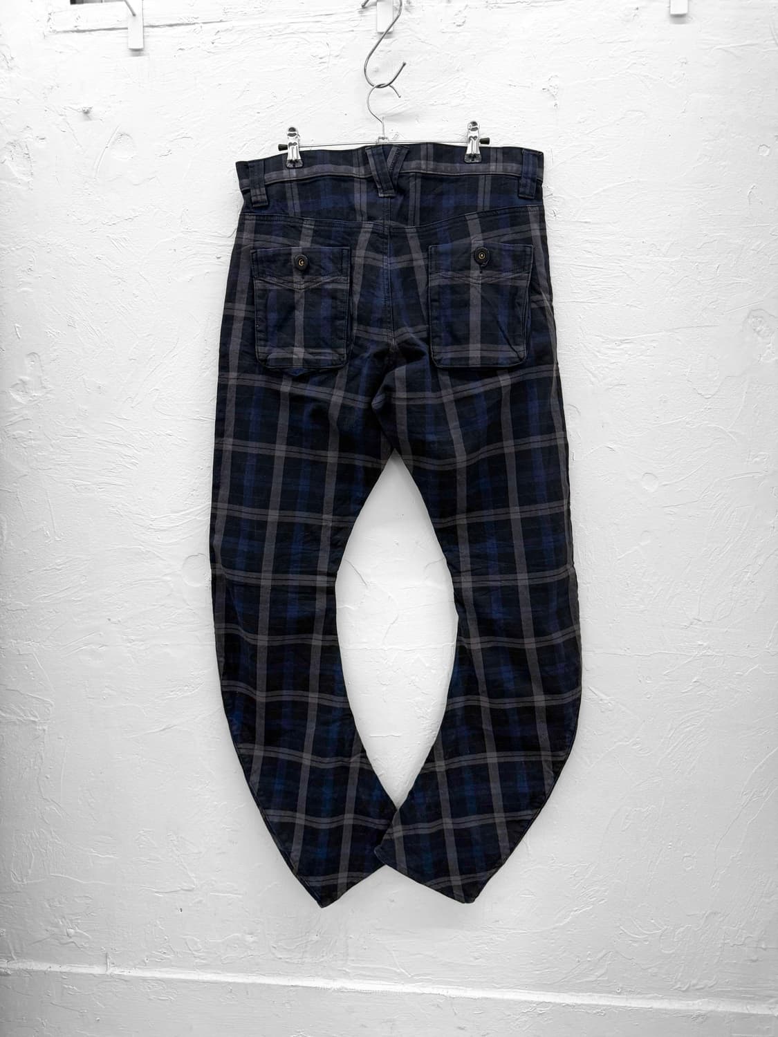 ppfm 커브드 체크 팬츠  상품이미지4