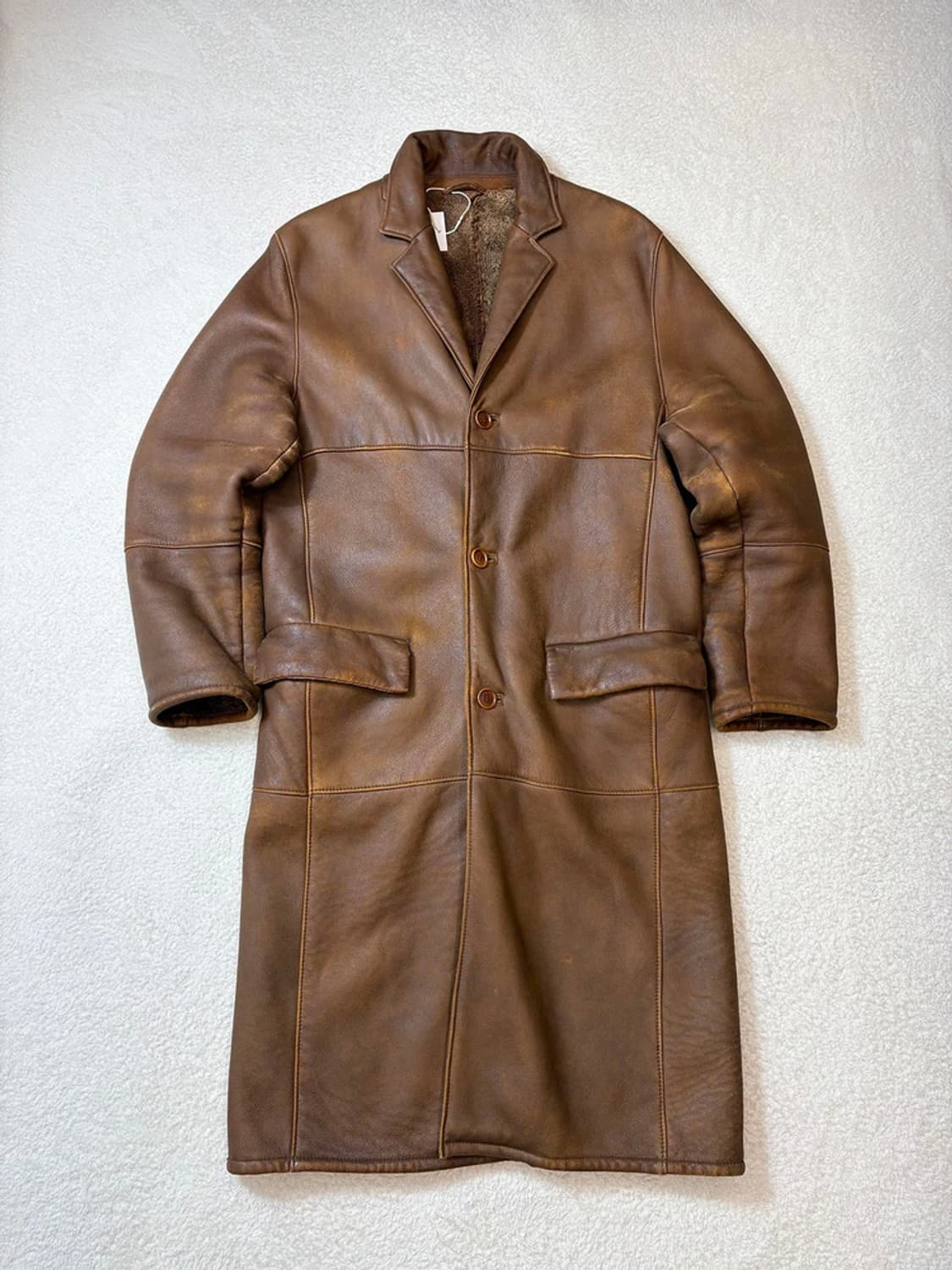 휴고보스 00's 양가죽 무스탕 롱 코트 pn6163 상품이미지1