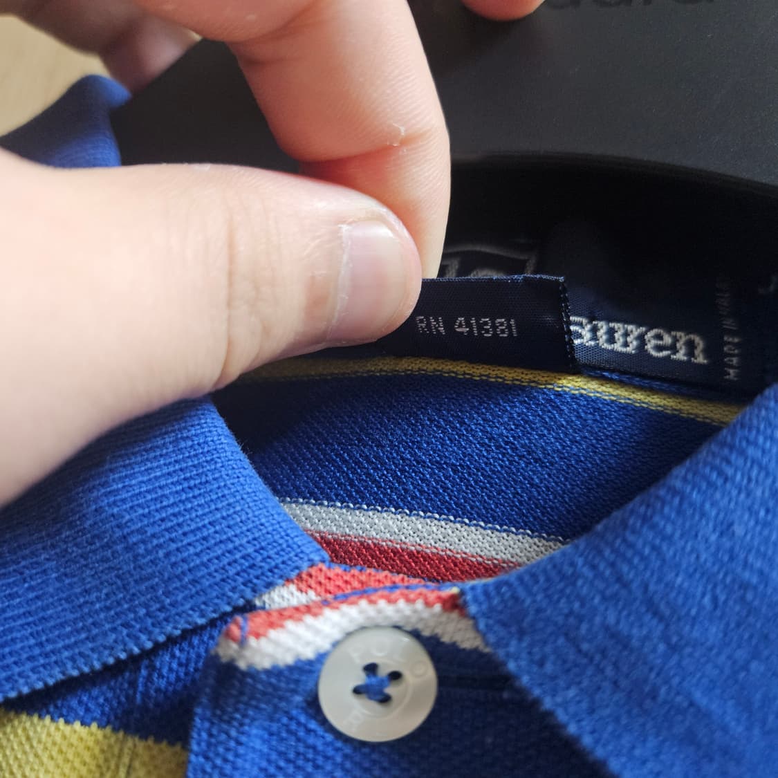 90s 폴로 랄프로렌 스트라이프 피케 티셔츠 S 상품이미지3