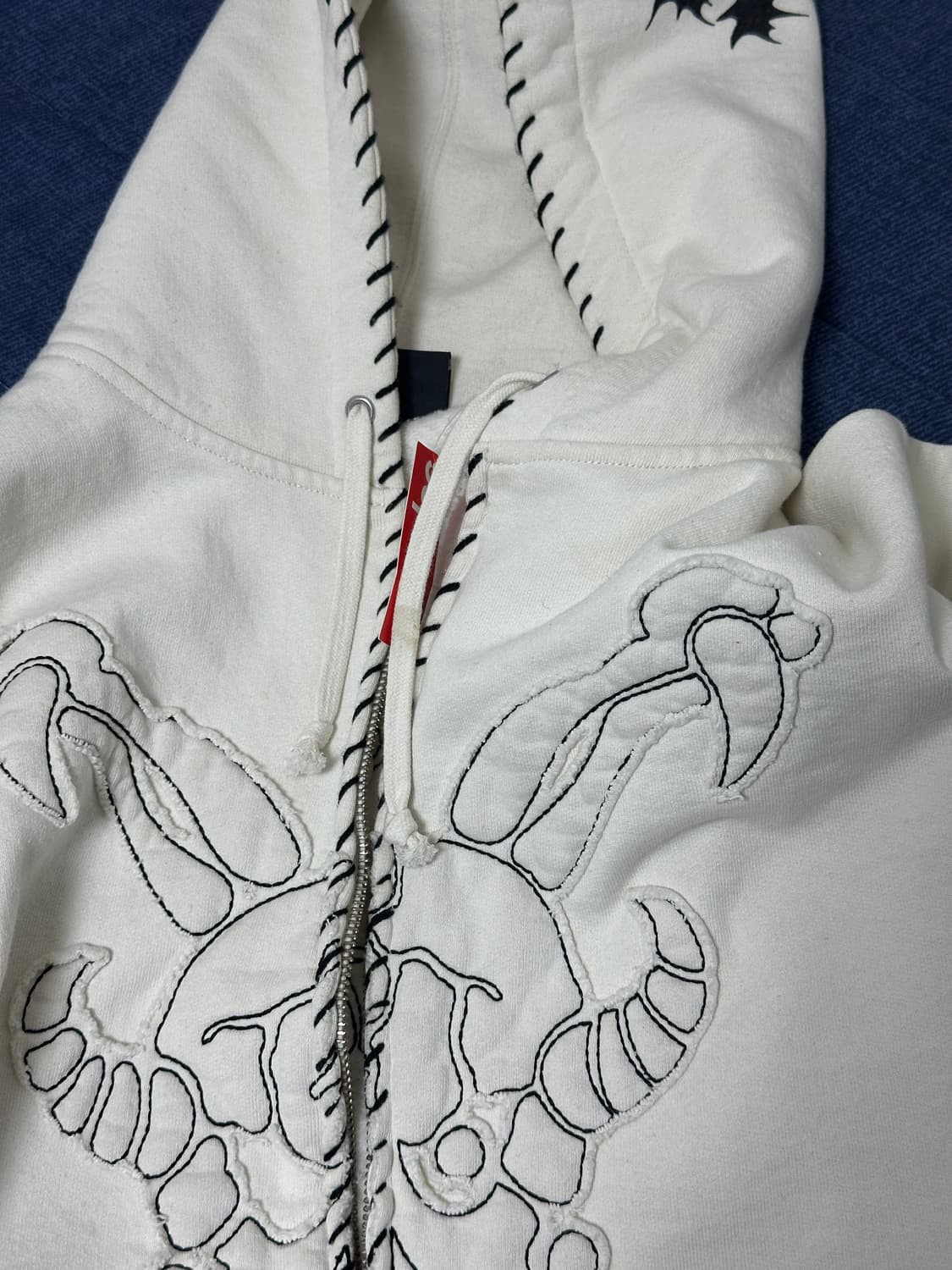 슈프림 요지야마모토 후드집업 화이트 m 새상품 상품이미지7