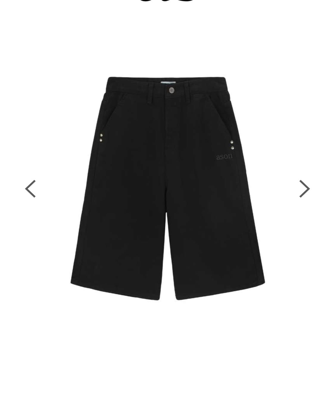 애즈온 BLACK BURMUDA PANTS 상품이미지1