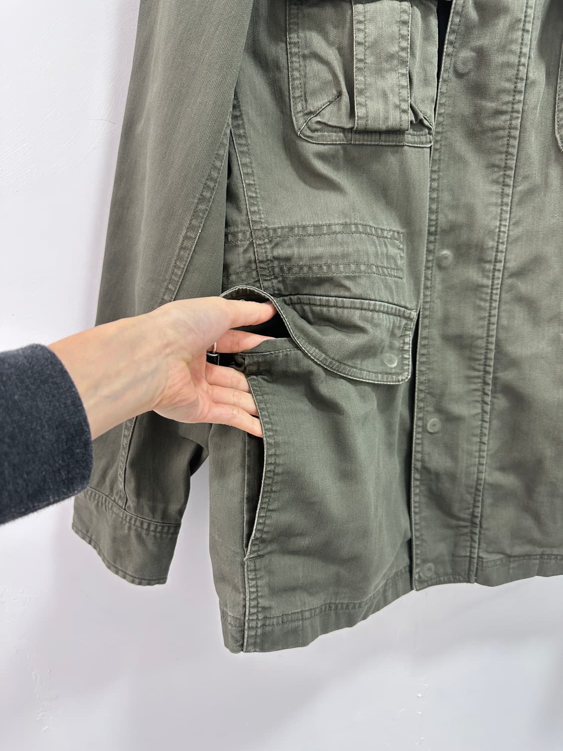 Vintage khaki multi pocket jacket 상품이미지4