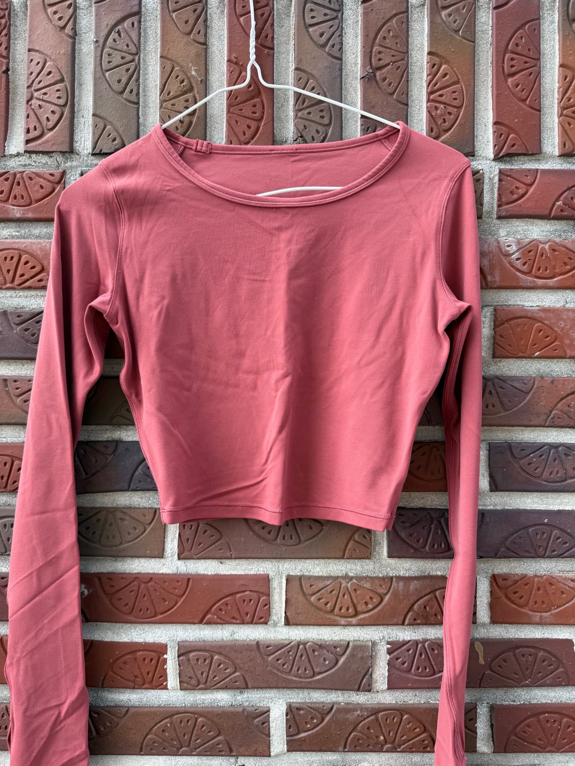 룰루레몬 크롭 롱슬리브 (핑크 / 사이즈 4) 상품이미지1