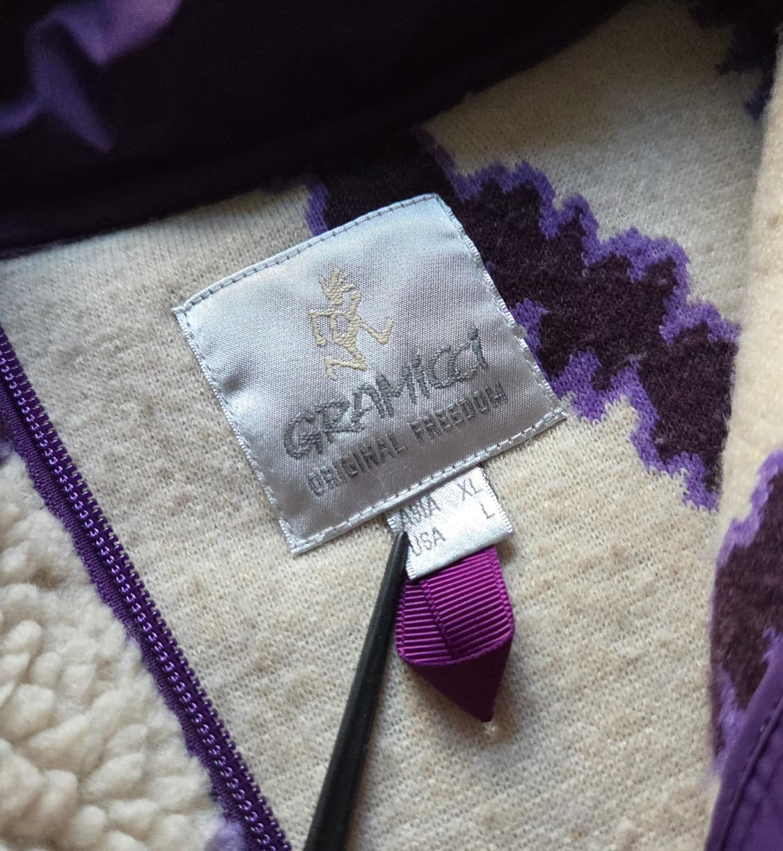 (L)그라미치 썬더 플리스 집업 자켓 파타고니아 모티브 신칠라 상품이미지4