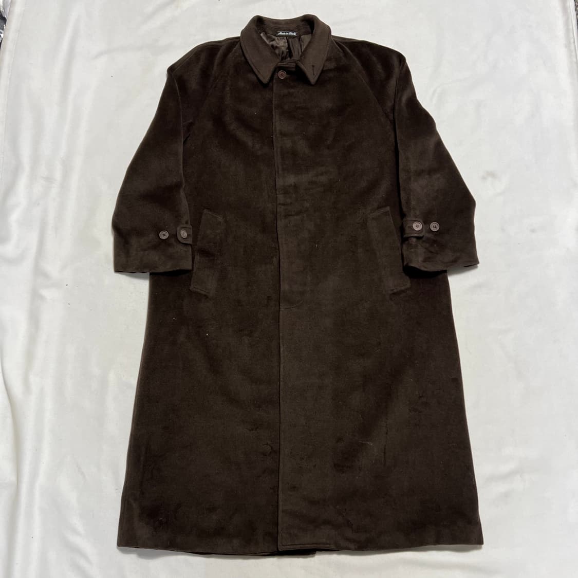 2XL 조르지오 아르마니 헤비 브라운 발마칸 코트 상품이미지2