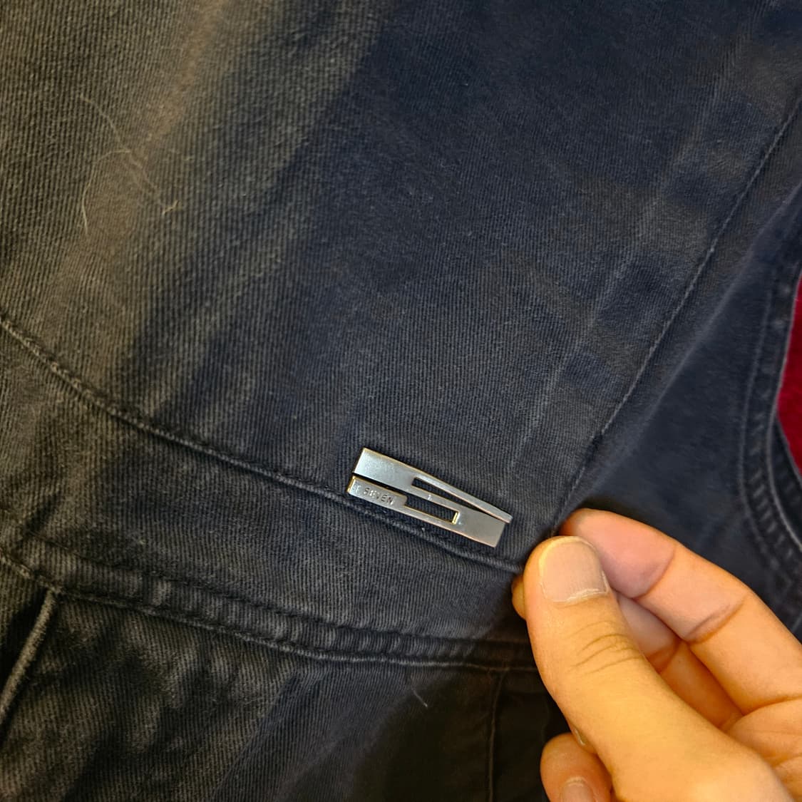 세븐진(Seven Jeans) 흑청 와이드 데님 멜빵팬츠 Free 상품이미지6