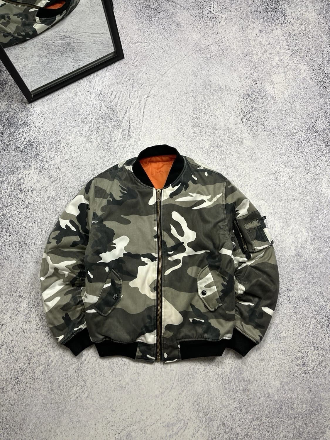 빈티지 포스텍스 가먼츠 스노우카모 봄버 상품이미지1