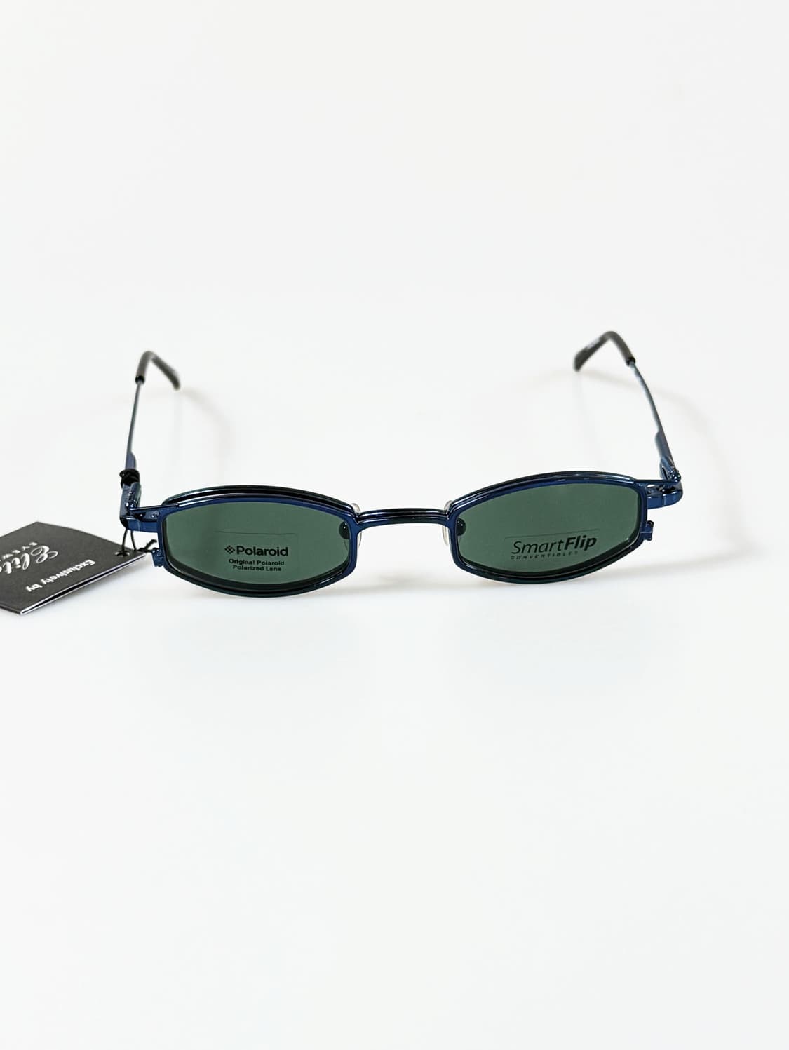 미국제 ELITE 클립온 다크블루 슬림 오벌 프레임 빈티지 안경 상품이미지3