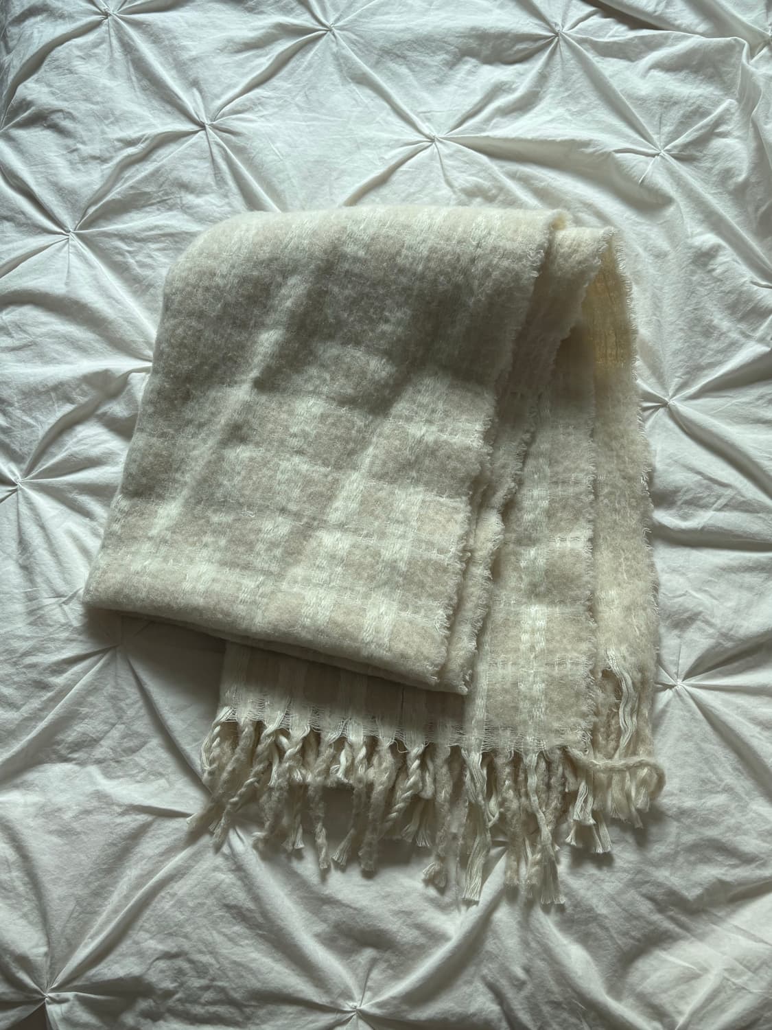 Cos 오버사이즈 모헤어 블렌드 스카프/아이보리 상품이미지1