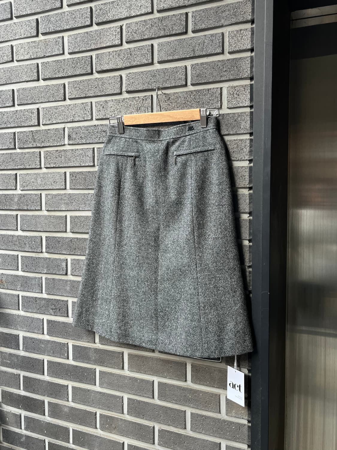 꾸레쥬 투포켓 스커트 그레이 상품이미지6