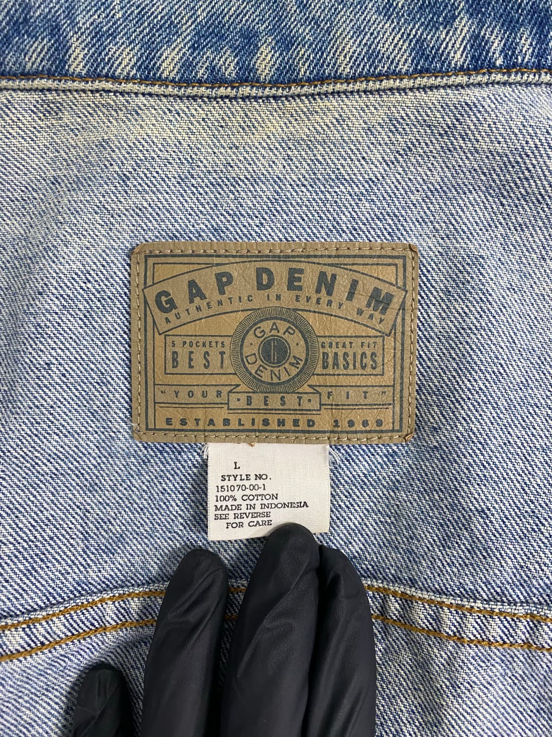 90s GAP 올드갭 데님 트러커 자켓 L 상품이미지7