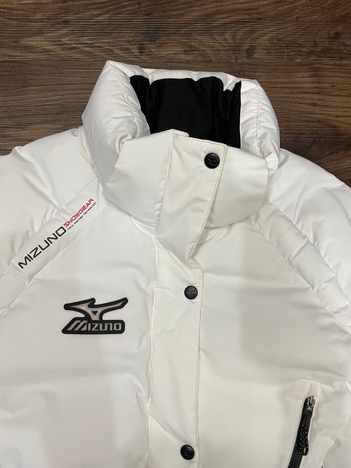 미즈노 MIZUNO 스노우기어 다운 패딩 자켓 화이트 상품이미지2