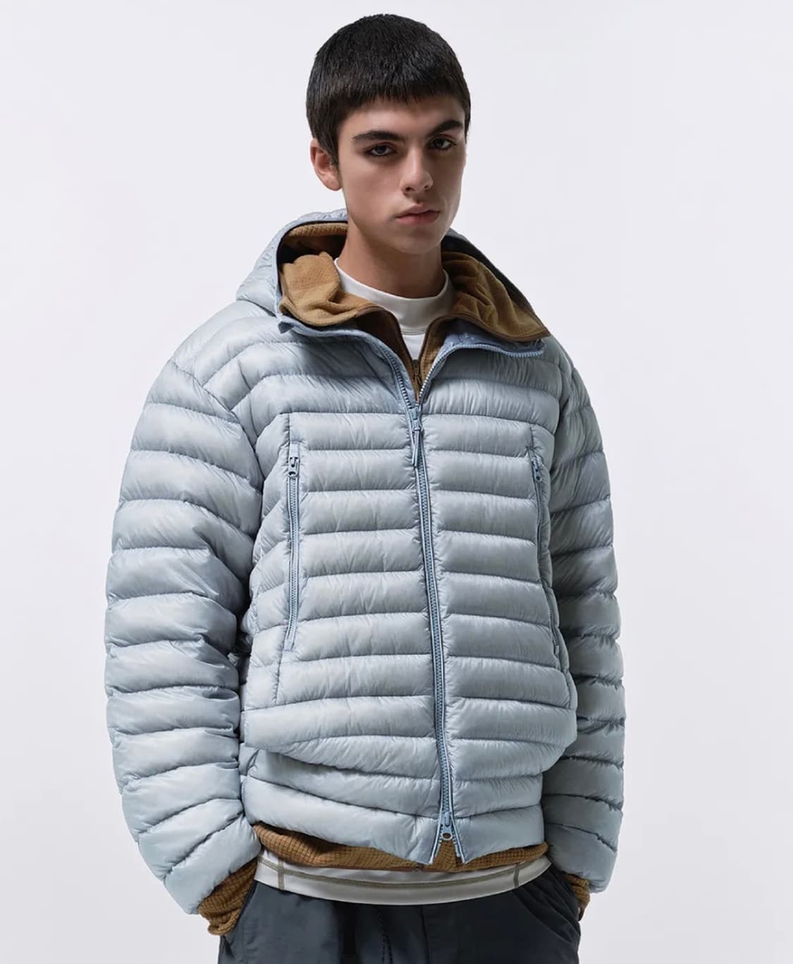 [With CTR]시티 레저 시어 립스탑 후디드 라이트 다운 재킷 상품이미지1