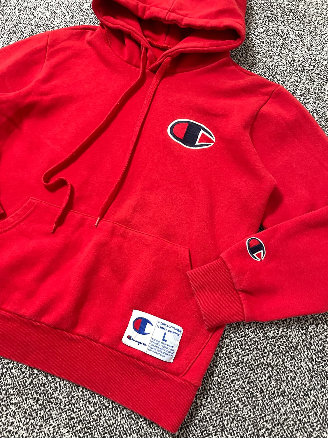 빈티지9. 챔피온 리버스위브 빅C로고 후드 스웻 셔츠 헤비코튼 빈티지 상품이미지2
