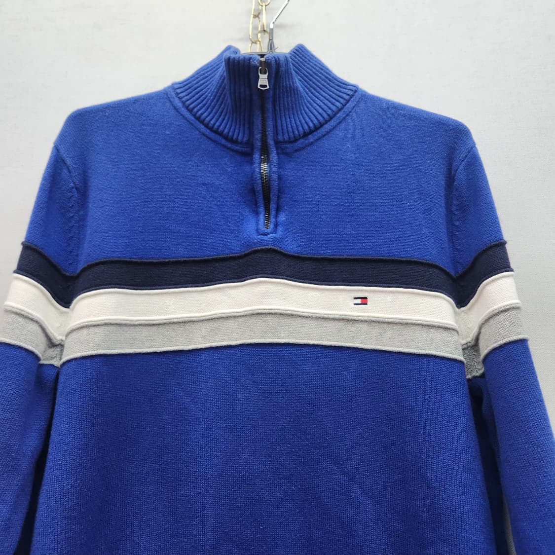 타미힐피거 로고 코튼 반집업 니트 M(M) 남여공용 상품이미지2