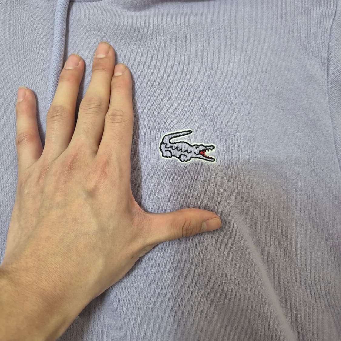 라코스테 로고 와펜 베이직 후드티 상품이미지4