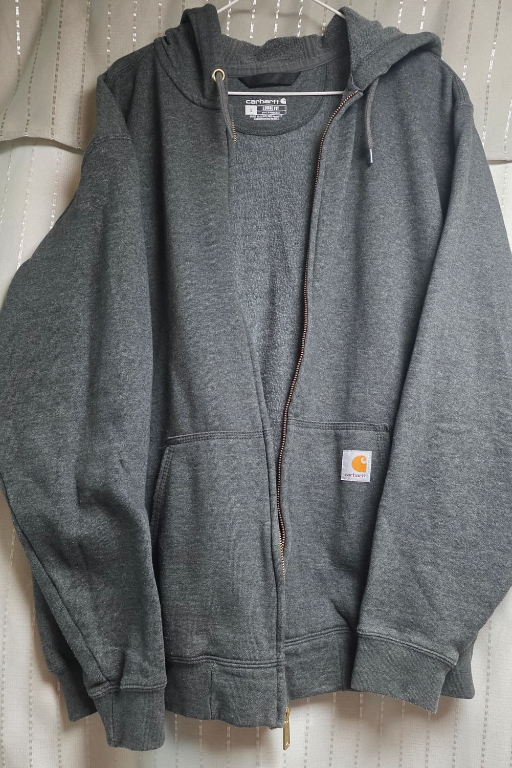 칼하트 루즈핏 후드집업 차콜 그레이 L 상품이미지1