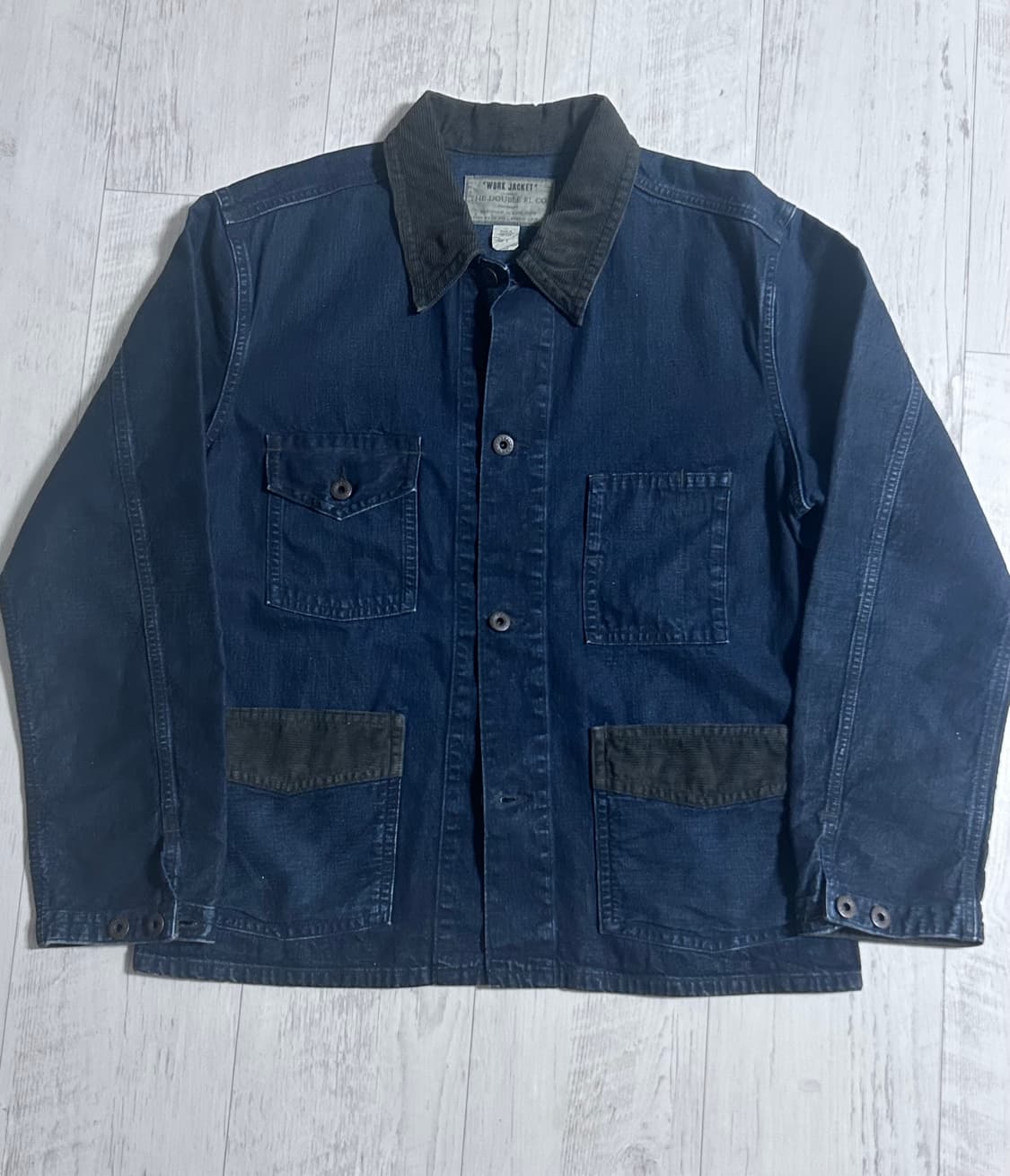 RRL 코듀로이 트림 인디고 데님 워크 자켓 M 상품이미지2