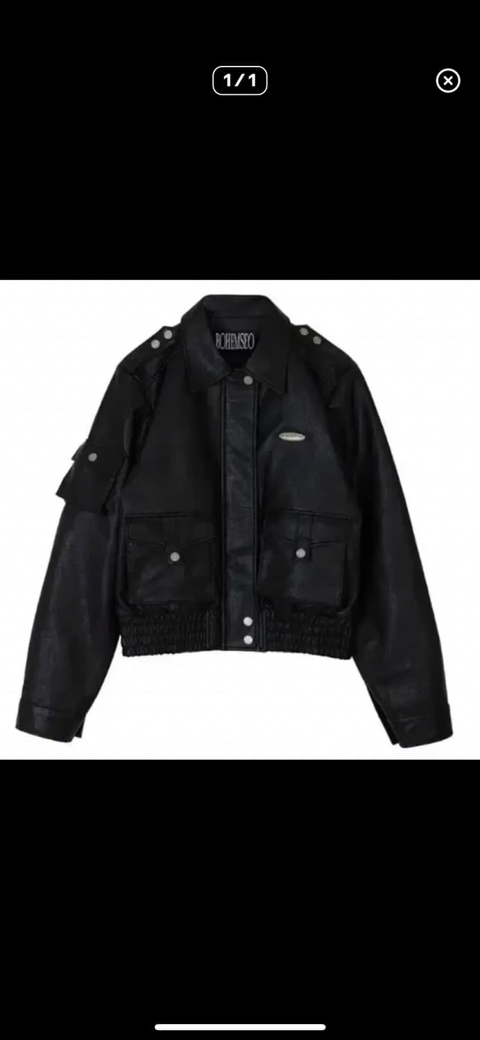 보헤미안서울 레더 봄버 자켓 상품이미지1