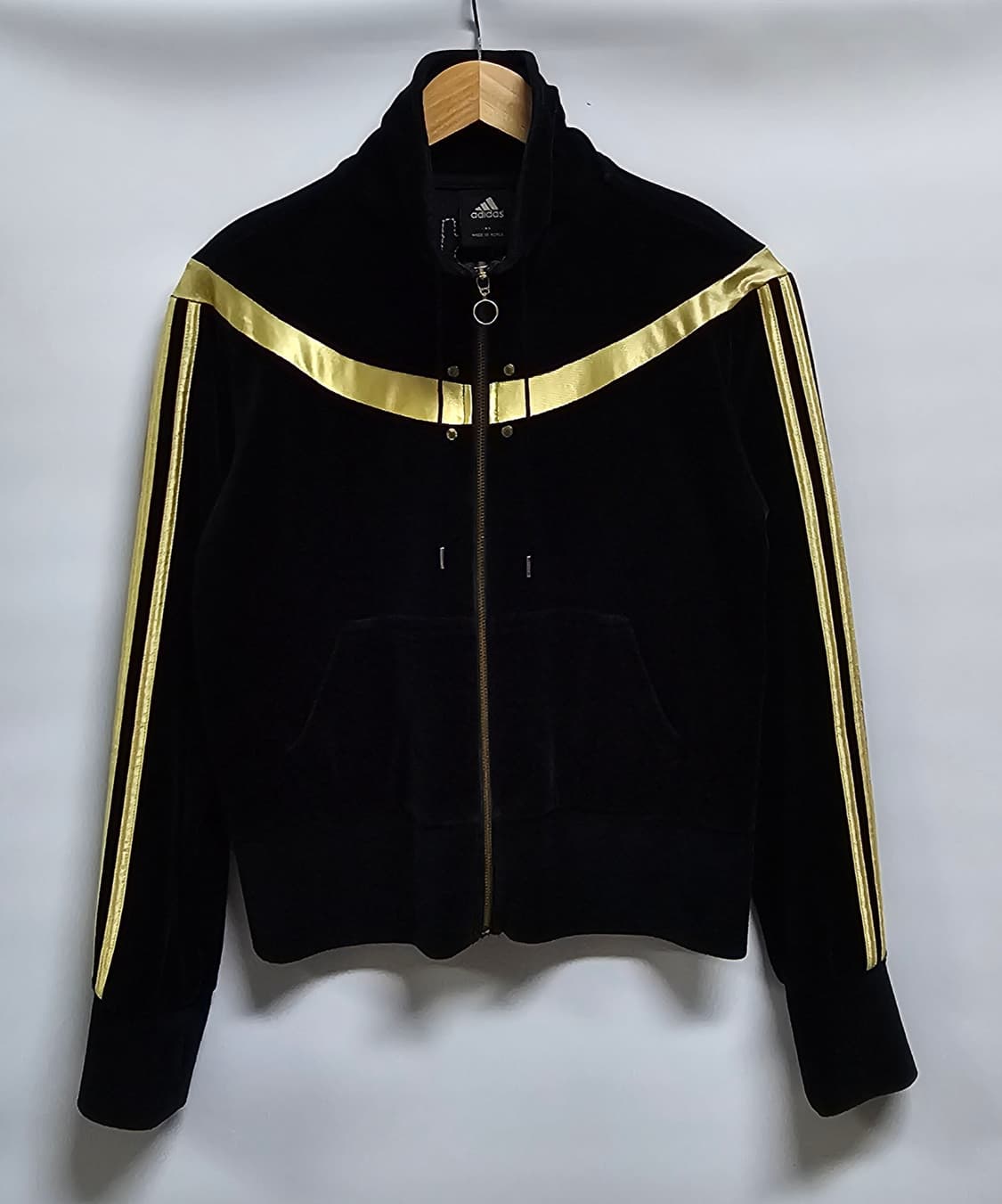 아디다스 벨벳 블랙/골드 삼선 트랙탑져지 95 상품이미지1