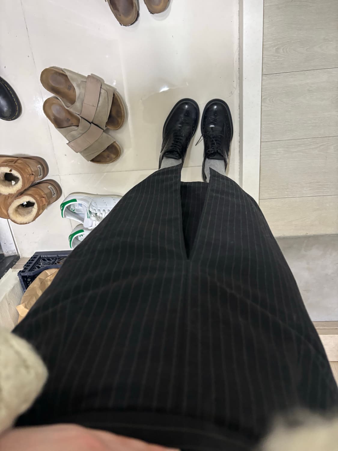 빈티지 핀스트라이프 스커트 상품이미지6