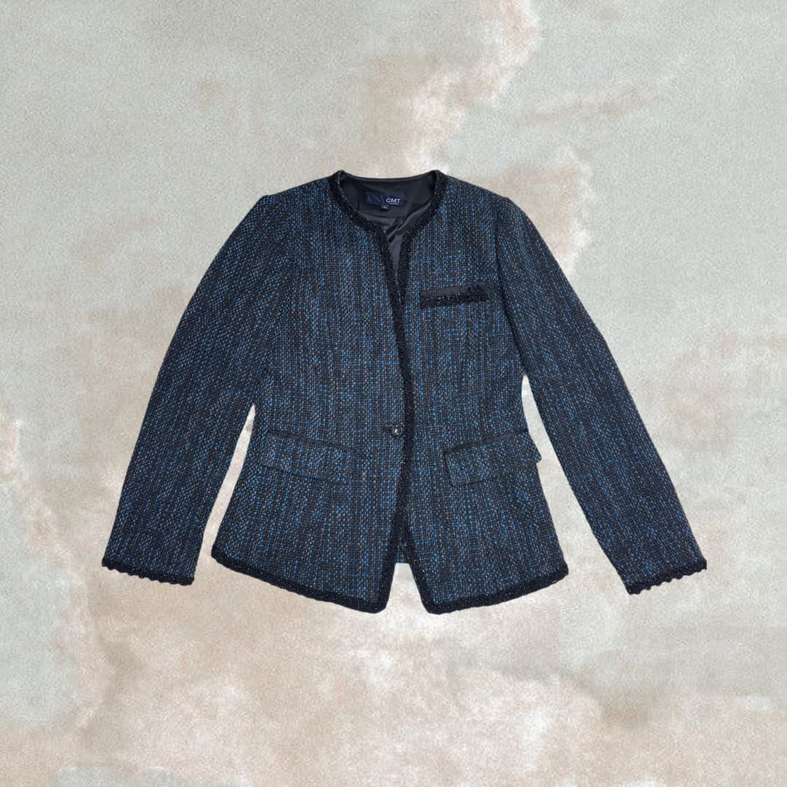 빈티지 원버튼 트위드 자켓 상품이미지1